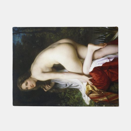 Mooi Vrouw Bather (door Bouguereau) Deurmat (Voorkant)
