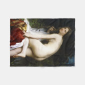 Mooi Vrouw Bather (door Bouguereau) Fleece Deken (Voorkant (Horizontaal))