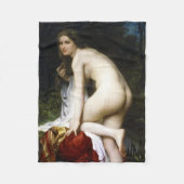 Mooi Vrouw Bather (door Bouguereau) Fleece Deken (Voorkant)