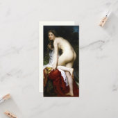Mooi Vrouw Bather (door Bouguereau) Kaart (Voorkant / Achterkant in situ)