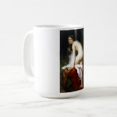Mooi Vrouw Bather (door Bouguereau) Koffiemok (Voorkant links)