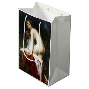 Mooi Vrouw Bather (door Bouguereau) Medium Cadeauzakje