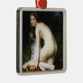 Mooi Vrouw Bather (door Bouguereau) Metalen Ornament (Rechts)