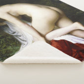 Mooi Vrouw Bather (door Bouguereau) Sherpa Deken (3/4)