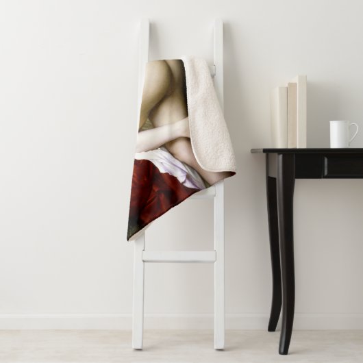 Mooi Vrouw Bather (door Bouguereau) Sherpa Deken (In situ)