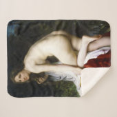 Mooi Vrouw Bather (door Bouguereau) Sherpa Deken (Voorkant (horizontaal))