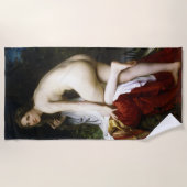 Mooi Vrouw Bather (door Bouguereau) Strandlaken (Voorkant)