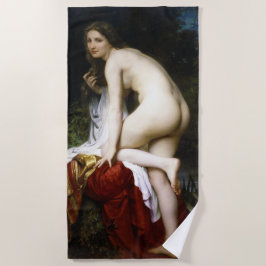 Mooi Vrouw Bather (door Bouguereau) Strandlaken