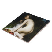 Mooi Vrouw Bather (door Bouguereau) Tegeltje (Zijkant)