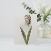 Mooi Vrouw Bloem Briefkaart (Staand voorkant)