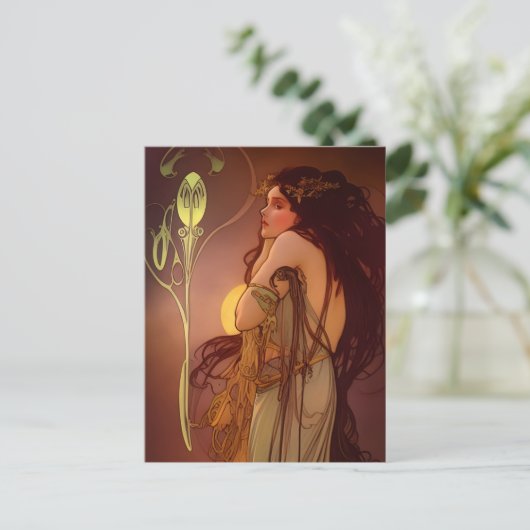 Mooi  Vrouw Briefkaart (Staand voorkant)