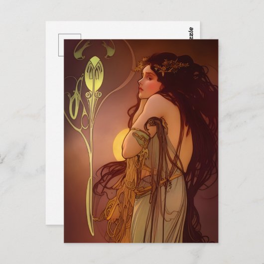 Mooi  Vrouw Briefkaart (Voorkant / Achterkant)