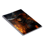 Mooi Vrouw Halloween Spooky Witch Portrait Notitieboek (Rechterzijde)