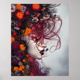 Mooi Vrouw Verpletters fantasie Abstract 2 Poster