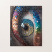 Mooi vrouwen oog met make-up legpuzzel (Verticaal)