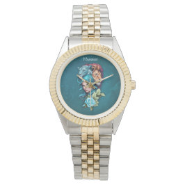 Mooi vrouwenhoofd met expressieve ogen horloge