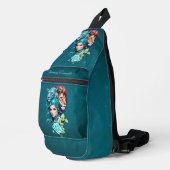 Mooi vrouwenhoofd met expressieve ogen sling bag (Rechterhoek)
