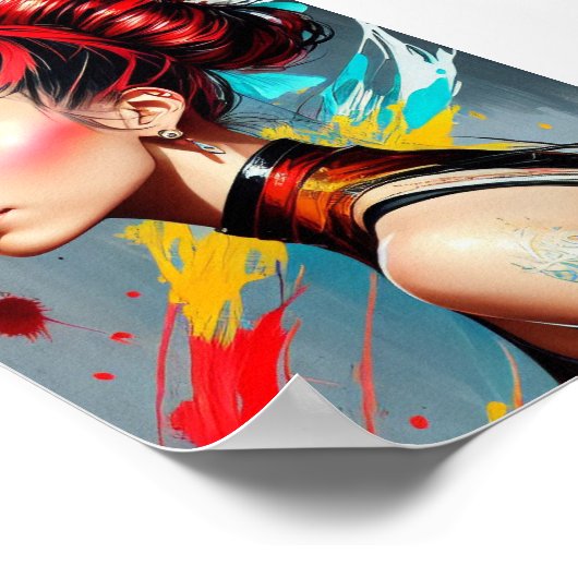 Mooi vrouwenportret poster (Hoek)