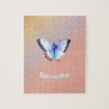 Mooi watercolor vlinder met naam