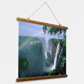 mooi waterval landschap hangend wandkleed (Gebogen)