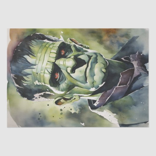 Mooi: Waterverf Frankenstein Decoupage Tissuepapier (Voorkant)