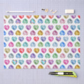 Mooi Waterverf Hart Edelsteen Kleurrijk Leuk Meisj Tissuepapier (Craft)