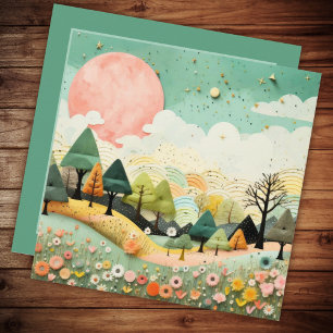 Mooi Waterverf landschap dank u