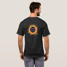 Mooi Waterverf Totale Zonsverduistering 2026 Naam T-shirt