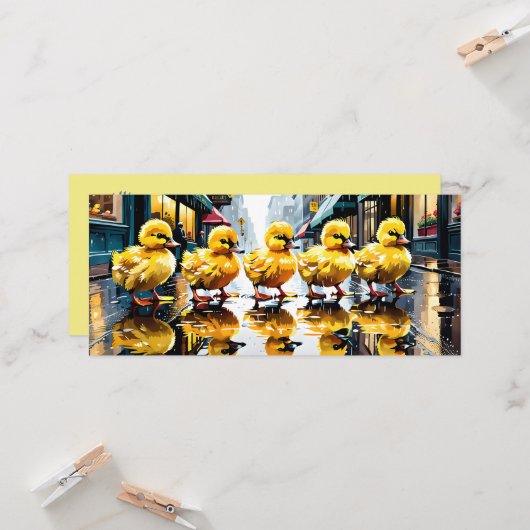 Mooi weer voor Ducks Flat Get Well Kaart (Voorkant / Achterkant in situ)