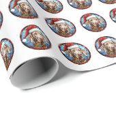 Mooi Weimaraner Hond Kerstpatroon Cadeaupapier (Rol Hoek)