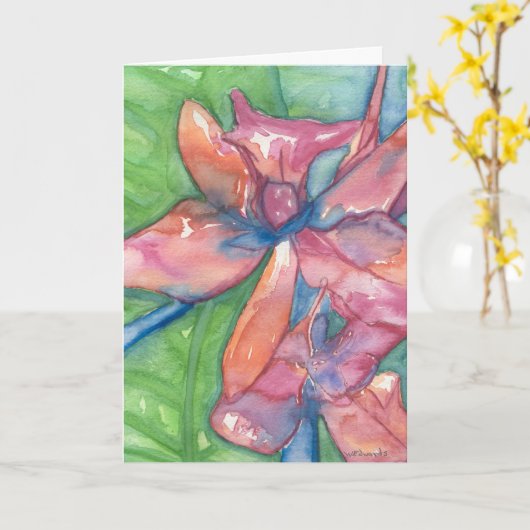 Mooi Wenskaart Kaart (Gele Bloem)