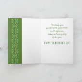 Mooi Wenskaart van 5 x 7 bij de St. Patrick's Day Kaart (Binnen)