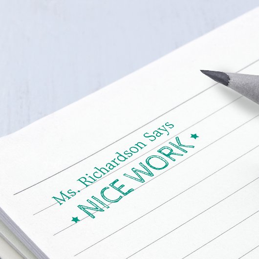 Mooi werk | Aangepaste leraren Zelfinktende Stempel