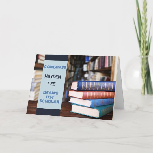 Mooi werk! DEAN'S LIST Scholar-congratkaart Kaart (Voorkant)