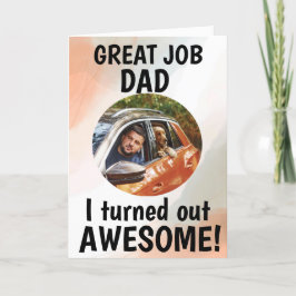 Mooi werk, pap... Aangepaste foto vaderdag Bedankkaart