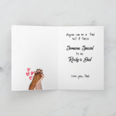 Mooi werk, pap... Fathers Day Custom Foto Green Bedankkaart (Binnen)