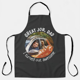 Mooi werk, pap... Fathers Day Custom Photo Black Schort