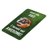 Mooi werk, pap... Fathers Day Custom Photo Red Mag Magneet (Linkerzijde)