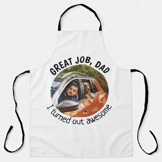 Mooi werk, pap... Fathers Day Custom Photo White Schort (Voorkant)