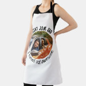 Mooi werk, pap... Fathers Day Custom Photo White Schort (Insitu)