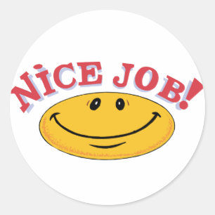 Mooi werk! ronde sticker