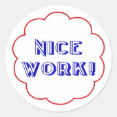 Mooi werk! ronde sticker (Voorkant)