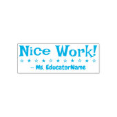 "Mooi werk!" + Rubberstempel voor aangepaste educa Zelfinktende Stempel (Design)