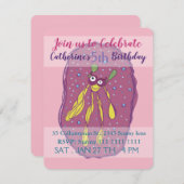 Mooi wezen, kinderen verjaardag uitnodiging (Voorkant / Achterkant)