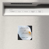 Mooi White Calla Lily Persoonlijk huwelijk Magneet (Insitu (Vaatwasser))