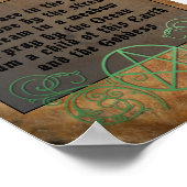 Mooi Wiccan-gedicht Poster (Hoek)