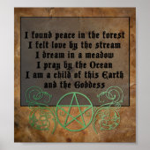 Mooi Wiccan-gedicht Poster (Voorkant)