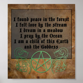 Mooi Wiccan-gedicht Poster