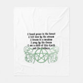 Mooi Wiccan Poem Fleece Deken (Voorkant)