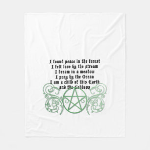 Mooi Wiccan Poem Fleece Deken